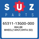 65311-13G00-000 Suzuki Rim,rr WHEEL(14M/CXMT4.50) 6531113G00000, New Genuine Oem. Fixed Price $418.49.
