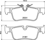 Mintex Rear Axle Brake Pad Set, Disc MDB3723. Fixed Price $37.35.