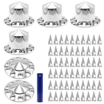 Semi Truck Hub Covers Kit 2 Front Wheels & 4 Rear 60PCS Lug Nut. Fixed Price $198.07.