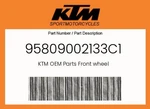 Ktm Genuine Front Wheel - 95809002133C1. Fixed Price $576.99.