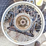 76 Yamaha XT500C Rear Wheel Rim Hub 18" Has Crack, Repair B4 Use. Fixed Price $174.99.