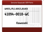 Kawasaki Wheel, Fr, 1.60X21, Black 41094-0018-WC. Fixed Price $150.00.