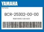 Yamaha Genuine Rear Wheel Sub-assy BCR-25302-00-00. Fixed Price $443.70.