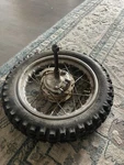 1999 Ktm 50CC Sxr Pro Junior Front Wheel Rim Tire And Axle With Hardware. Fixed Price $49.00.