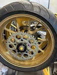Ducati Gsxr Genuine Marchesini Forged Aluminum Wheels Set Gold. Fixed Price $2500.00.