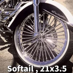 21X3.5 Spoke Front Wheel For Harley Heritage Softail Fatboy Flstn Flstc Fxst. Fixed Price $374.99.