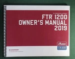 2019 Indian Ftr 1200/1200S/1200 Rally Le Owner's Manual With Protective Covers. Fixed Price $29.95.