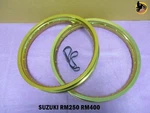 Suzuki RM250 RM400 Aluminium Gold Front+ Rear Wheel Rim Set SERIES7 *NAN4222*. Fixed Price $173.75.