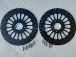 Dna Black 11.5" Super Spoke Front & Rear Rotors, 84-07 Harley Softail Dyna Bolts. Fixed Price $139.00.