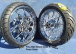 Harley Chrome 21" F 18" Prodigy Wheels Shinko Tires Rotor 2024-2026 Road Glide. Fixed Price $2849.00.