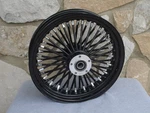 16X3.5" Black Fat Spoke Rear Wheel For Harley Softail Heritage Deluxe 08-UP. Fixed Price $470.00.