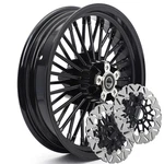 16X3.5 Fat Spoke Front Wheel W/ Rotors For Harley Touring Electra Glide Classic. Fixed Price $448.87.