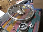 Oem 1977 Kawasaki KE175 Front Wheel Rim Complete. Fixed Price $168.00.