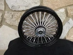 18X3.5 Black Fat Spoke Rear Wheel For Harley Flt Touring Road King Glide 2002-07. Fixed Price $279.99.