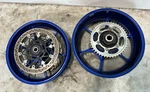 2025 17-25 Suzuki GSXR1000R Front Rear Wheels Rims Rotors Hub Blue Oem. Fixed Price $1619.99.