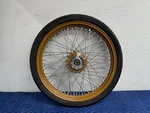 Dna 60 Spoke Brown Dual Disc Narrow Glide 3/4 Bearing, With Tire. Fixed Price $200.00.