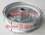 Alluminum 10" Front Rim 2.50 X For 50CC TPGS-811 Gas Scooter Part 12M023. Fixed Price $79.40.