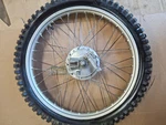 1976 Suzuki RM100 Oem Aluminum Front Wheel , Hub Brakes And Tire. Fixed Price $169.00.