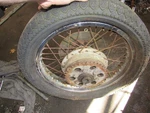 1977 Kawasaki KZ750 Rear Wheel Rim Hub. Fixed Price $125.00.