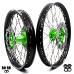 Kke 21/19 Spoked Wheels Rim Set Fit Kawasaki KX125 KX250 2003-2005 Cnc Green Hub. Fixed Price $649.00.
