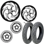 Rc Savage Eclipse 21/18 Front Rear Wheel Package Set Tires Rotors Harley Flh/t. Fixed Price $3899.95.