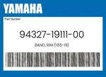 Yamaha Genuine Band, Rim (1.85-19) 94327-19111-00. Fixed Price $14.68.