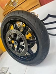 Oem 00-26 Harley Touring Slicer 18" Front Wheel Rim Rotors Dunlop Tire Impeller. Fixed Price $699.95.