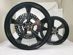 18 X 3.50 & 16 3.00 Harley Davidson Street Glide Gloss Black Rock Star Wheels. Fixed Price $1095.95.