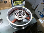 08 Kawasaki Z1000 ZR1000 Orange Polished Rear Wheel Rim STR8 41073-1653-18. Fixed Price $149.99.