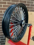 Harley Davidson 21 Inch Front Wheel King Spoke Fat Black Ultima 37-533. Fixed Price $1075.13.