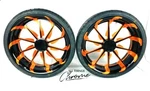 (2) 20" Black/orange Tornado Wheel Package For 2015-2020 Can-am Spyder F3-S. Fixed Price $4899.99.