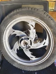 Custom Motorcycle Wheel Aluminum Alloy Rim With Tire. Fixed Price $60.00.