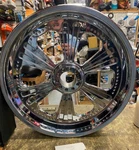Revtech Dominator Chrome 18X3 Custom Wheel Harley Touring Softail Dyna Fx. Fixed Price $799.95.