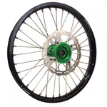 Warp Complete Wheel Kit - Rear 19 X 2.15 Black Rim/green Hub/silver Spokes And. Fixed Price $444.14.
