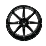 Quadboss Slicer Wheel 18X7, 4/137, 4+3, Gloss Black/machined 608590. Fixed Price $183.80.
