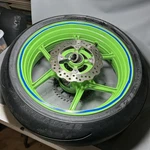 2007 2008 Kawasaki Ninja ZX6R ZX600P Green Rear Wheel And Tire Straight Oem. Fixed Price $189.99.