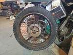 1971 Harley Rapido 125 Rear Wheel And Sprockets. Fixed Price $65.00.