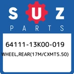 64111-13K00-019 Suzuki WHEEL,REAR(17M/CXMT5.50) 6411113K00019, New Genuine Oem P. Fixed Price $1035.56.