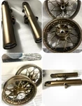 Harley Wheels Prodigy 2009 -23 Touring Custom Bronze Mag Rims Fork Legs Outright. Fixed Price $2999.00.