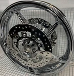 Harley Front Wheel Aggressor 2009 -22 Touring No Rotors Chrome Rim Exchange. Fixed Price $875.00.