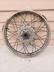 1974-76 Yamaha DT250 DT400 185X18 Rear Wheel #94416-21133-00 #94418-18051-00. Fixed Price $90.00.