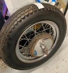 Vtg Triumph T120 Conical Bonneville Rear Wheel Rim Hub 3X16 500 Avon Nice!. Fixed Price $499.95.