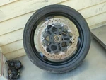 Front Wheel Tire Rotors Dual Disc Monster 600 2001 98-01 Dark 750 Ducati #M9. Fixed Price $135.00.
