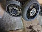 2025 Honda CBR1000RR Front Rear Wheel Rim Tires Black Set 17-26. Fixed Price $895.00.