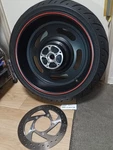 Harley Davidson V-rod Night Rear Wheel 18X8 Rim With Disk Vrod. Fixed Price $602.78.