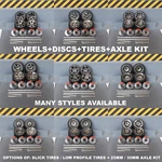 1:64 Chrome Wheels + Discs Tires Axle Kit - Hot Customs 1/64. Fixed Price $6.82.