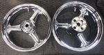 Kawasaki ZX6R / ZZR600 Chrome Plated Factory Wheel Set - Outright Sale. Fixed Price $1379.99.