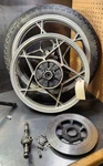 Suzuki Oem Front + Rear Wheel Rim Set 1979 GS425 & Axle, Rotor. Fixed Price $194.99.