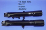 Harley 2008-2010 Heritage,deluxe,fat Boy Softail Fork Legs Gloss Black Exchange. Fixed Price $275.00.