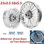 Fat Spoke Wheels Rims 21X3.5 16X5.5 For Harley Dyna Wide Glide Street Bob Fxdb. Fixed Price $675.06.